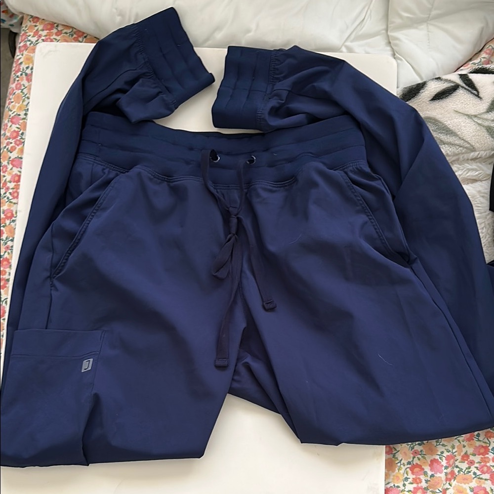 Navy blue scrubs.  Navy Jogger Pants
